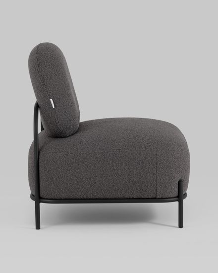 Кресло Стоун ткань букле тёмно-серый