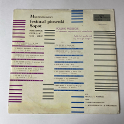 Винтажная виниловая пластинка LP International Festival Of Song Sopot Polish Hits (Польша 1973)