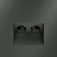 Розетка компьютерная встраиваемая VOLTUM S70 двойная RJ45+RJ45 кат.6, (титан) vls060206