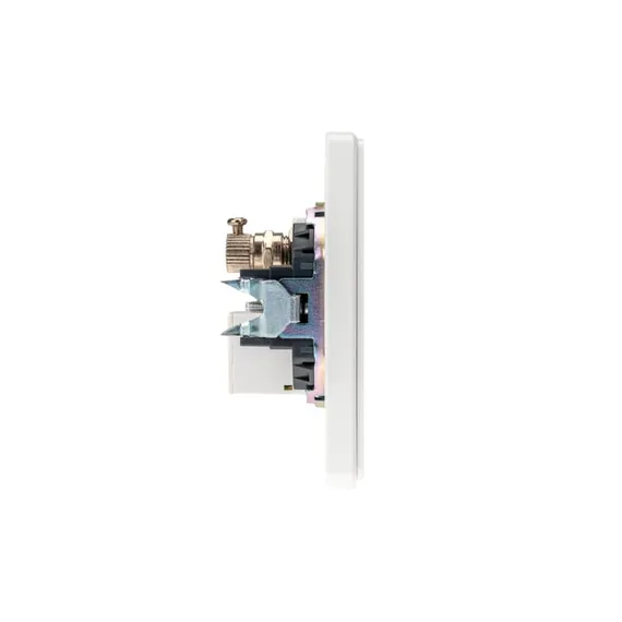 Розетка ROUND компьютерная RJ45 кат6 + TV с/у перламутр KRANZ