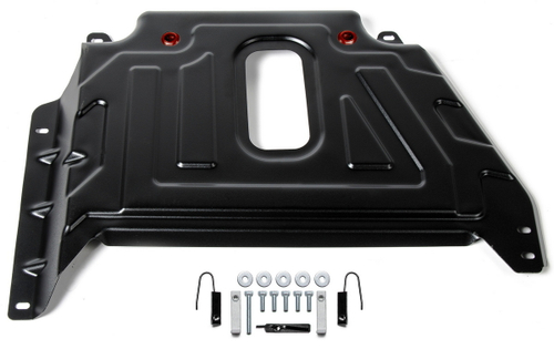 Защита кислородного датчика АвтоБроня для Nissan Terrano III рестайлинг (V - 1.6; 2.0) 2016-2017 2017-н.в./Renault Arkana (V - 1.6) 2019-н.в./Renault Duster I рестайлинг (V - 1.6; 2.0) 2015-2021/Renault Duster II (V - 1.6; 2.0) 4WD 2021-н.в./Renault Kaptur (V - 2.0) 2016-2020, штампованная, сталь 1.5 мм, с крепежом, 111.04725.3