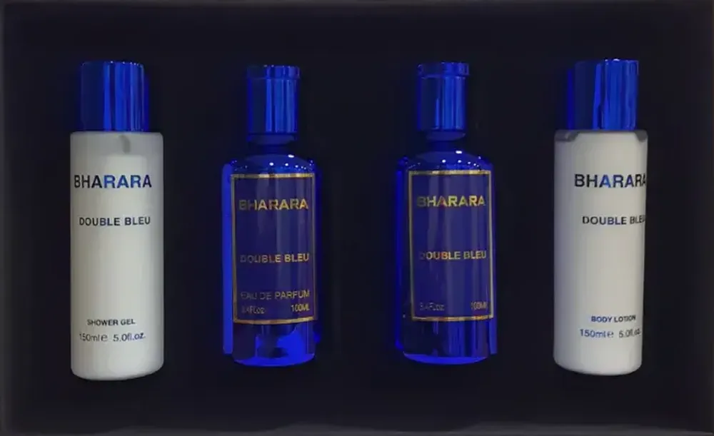 BHARARA DOUBLE BLEU SET EDP 100+A/S 100 + S/G 150+B/L 150 ML BHARARA DOUBLE BLEU SET EDP 100+A/S 100 + S/G 150+B/L 150 ML