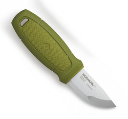 Нож Morakniv Eldris, нержавеющая сталь, шнурок, огниво, зеленый