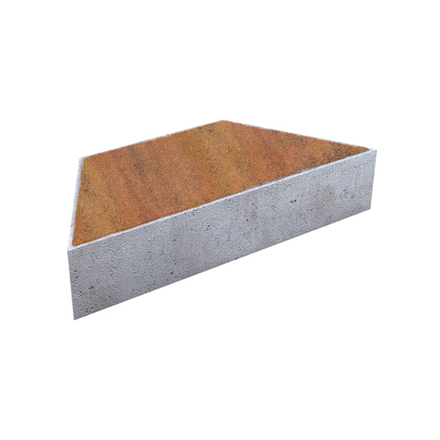 Тротуарная плитка ТРАПЕЦИЯ - Листопад гладкий Саванна