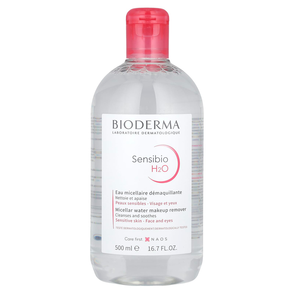 Bioderma, Sensibio H2O, мицеллярная вода для снятия макияжа, 500 мл (16,7 жидк. унции)