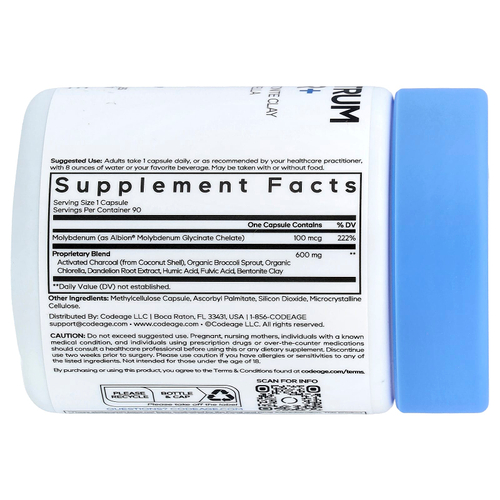 Codeage, связывающее вещество+ полного спектра действия, 90 растительных капсул