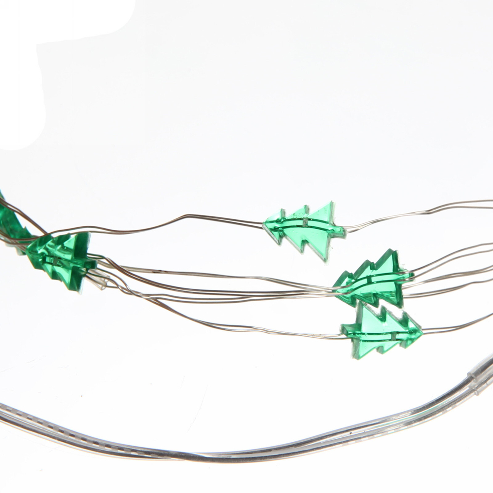 Гирлянда для дома «Ёлочка» на батарейках 2,0 м 20 ламп LED, 1 реж., IP-20, Зеленый