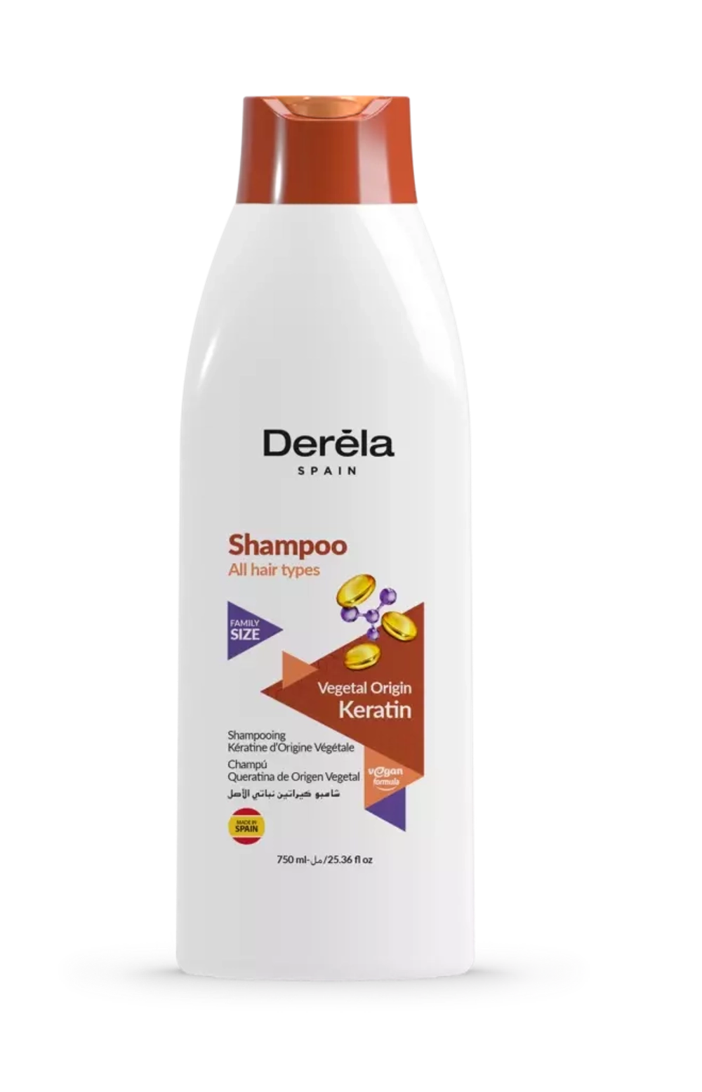 DERELA  Шампунь 750мл KERATIN/КЕРАТИН*12