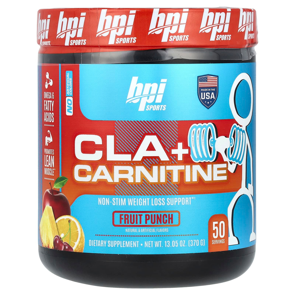 BPI Sports, CLA + карнитин, фруктовый пунш, 370 г (13,05 унции)