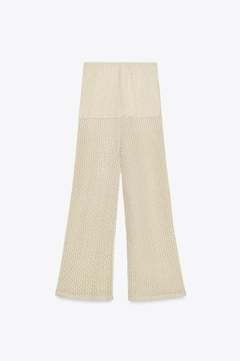 ZARA БРЮКИ ИЗ МЕТАЛЛИЗИРОВАННОЙ НИТИ, ЗОЛОТИСТЫЙ