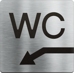 Туалет, WC, налево/вниз