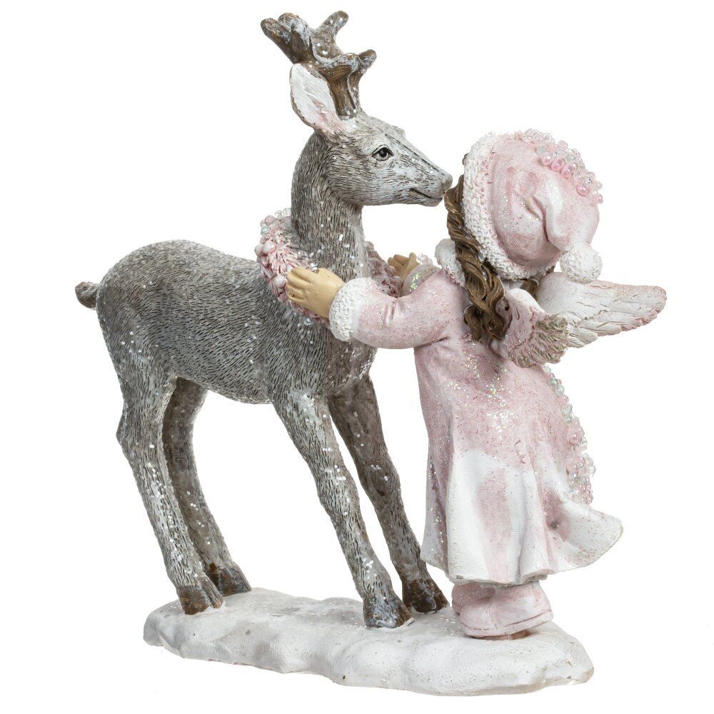 GAEM Фигурка декоративная "Девочка с оленем", L15 W5,5 H14,5 см