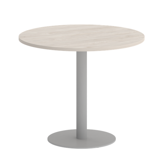 Home Office Стол круглый VR.SP-5-90.1 Денвер Светлый/Металл Серый 900*900*753