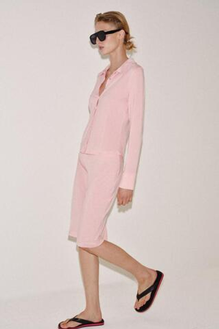 ZARA СВОБОДНАЯ ЮБКА МИДИ, РОЗОВЫЙ