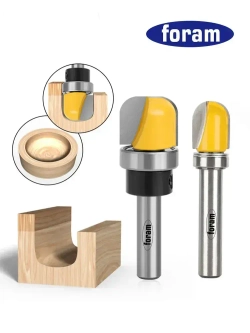 Фреза для менажниц, Foram, 12,7-19,05-28,6 3шт, хвостовик 8мм