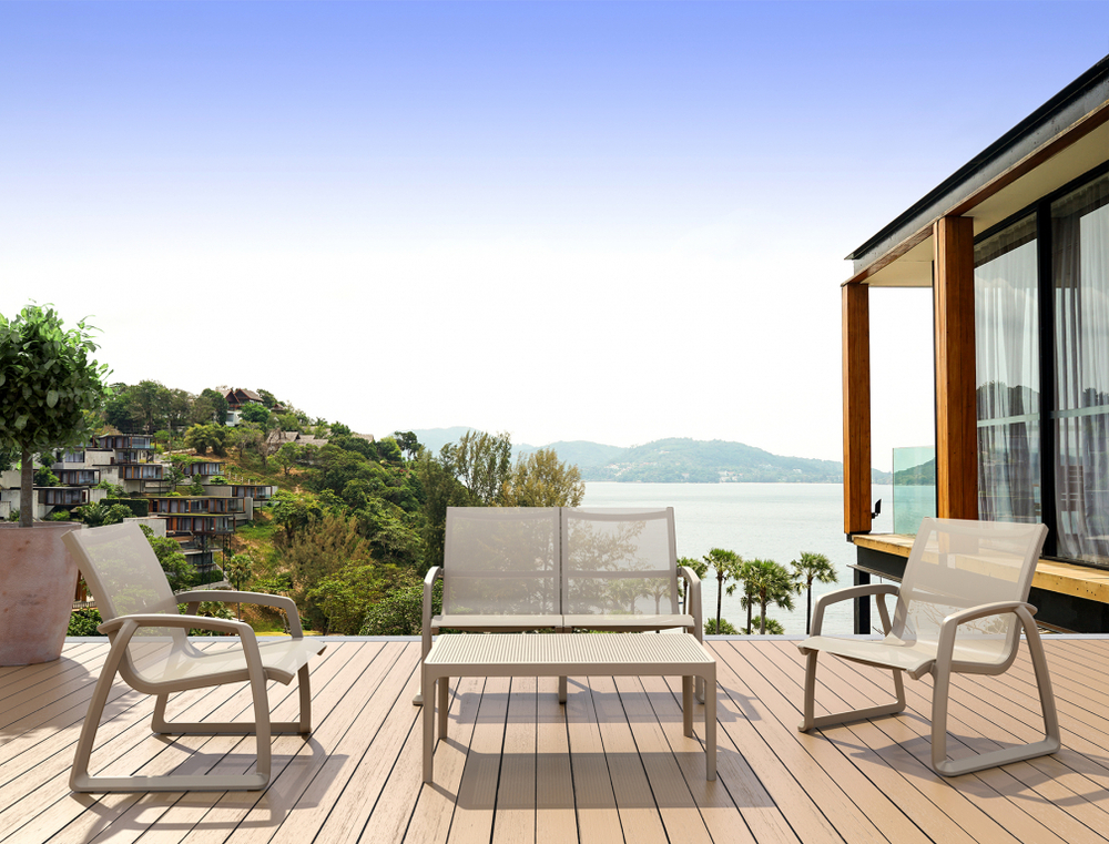 Диван пластиковый двухместный Siesta Contract Pacific Lounge, бежевый