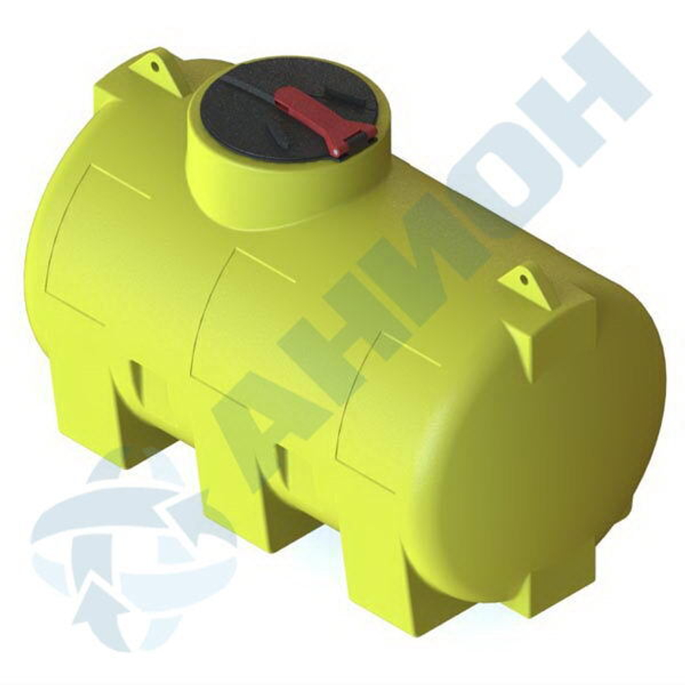 Емкость 1000л МН усиленная, с откидной крышкой с  клапаном Анион 1000 л. горизонтальная (1720x920x1080см;желтый) - арт.559544