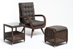 "Толедо" лаунж-зона из искусственного ротанга, цвет коричневый