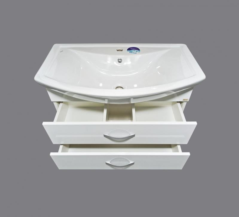 Тумба MISTY Балтика - 80 подвесная с 2 ящ. c умывальником