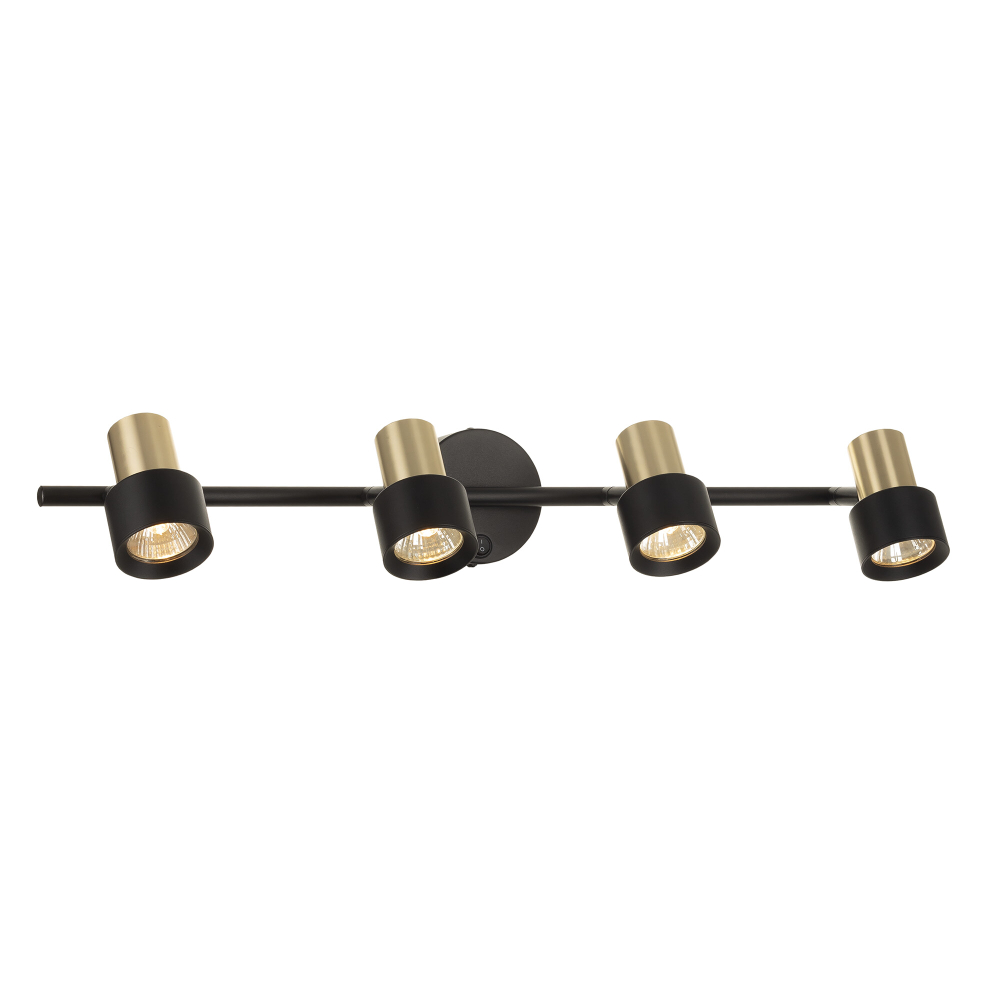 Citilux SAT CL505641 Спот поворотный с выключателем Чёрный+Золото