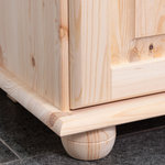 Тумба, 48х39х81, Лена, однодверная, из массива дерева, с ящиком, буфет для кухни, лак, Dipriz