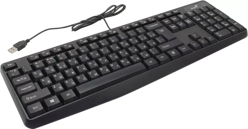 Клавиатура Genius KB-117, 104 кнопки, USB KZ Black, (31310016410)