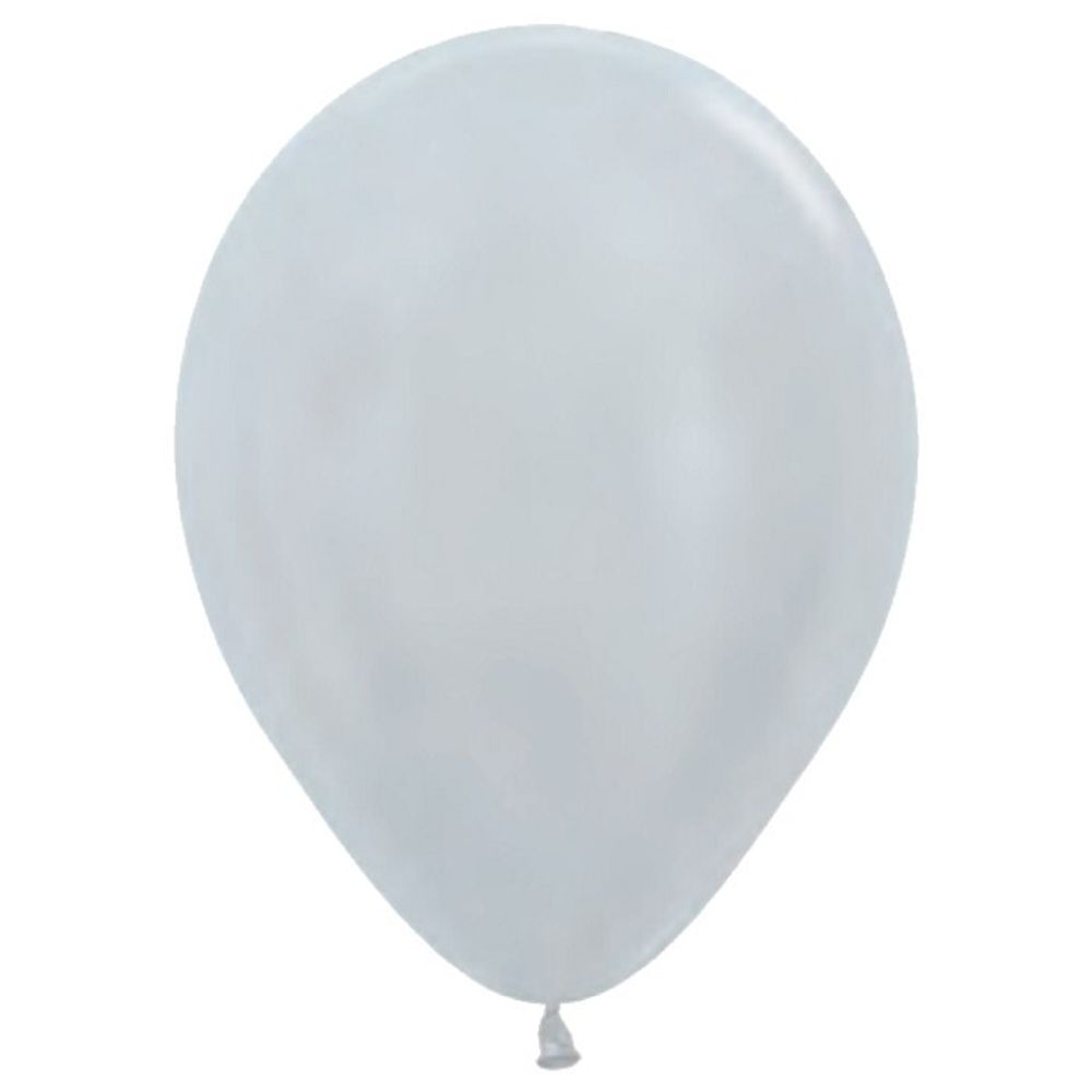 Воздушные шары Sempertex, цвет 481 перламутр, серебро, 50 шт. размер 12&quot;