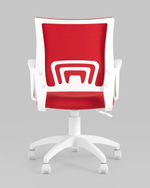 Кресло офисное TopChairs ST-BASIC-W красная ткань крестовина белый пластик