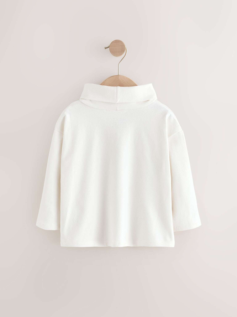 Лонгслив с воротником для девчоки Next E13-661, Кремовый