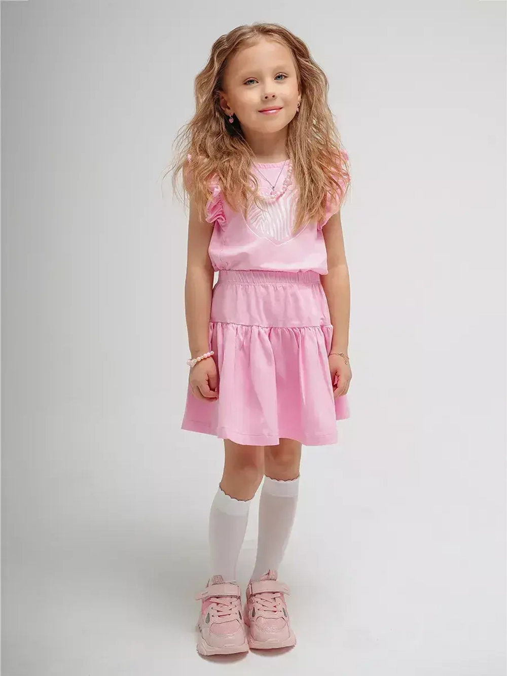 Костюм в садик для девочки юбка и футболка