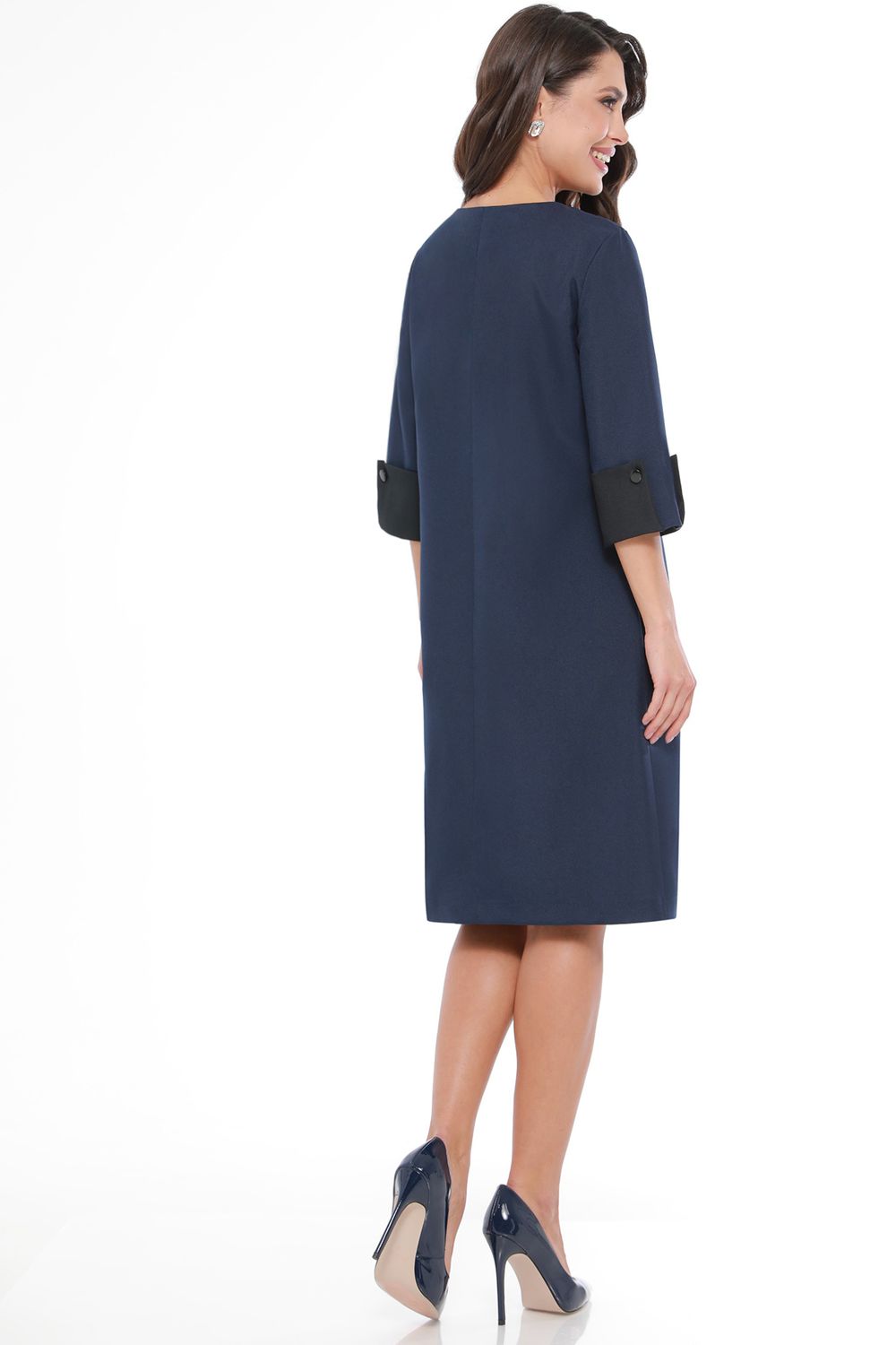 Платье темно-синее с черной вставкой DStrend (Акция)
