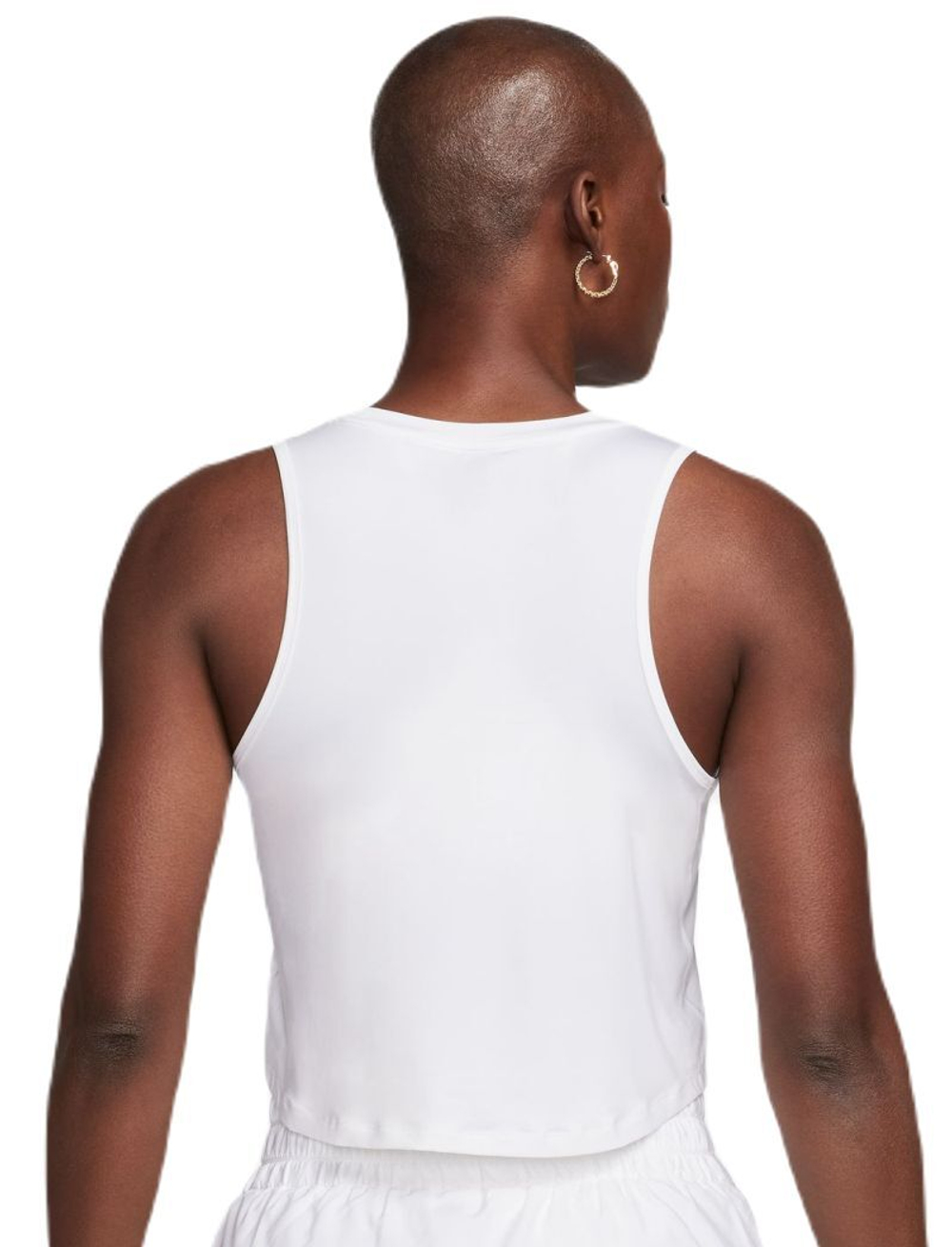 Женский топ теннисный Nike One Classic Dri-Fit Cropped Tank Top - white/black