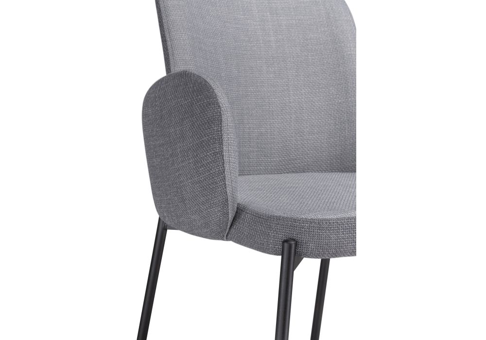 Стул на металлокаркасе Азуку серый / черный