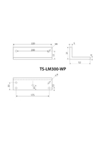 Уголок монтажный L-образный TS-LM300-WP