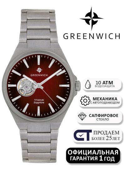 Greenwich Dolphin GW 084.10.35 - Лёгкость, прочность и премиальная эстетика, Мужские наручные часы