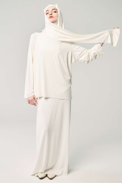 Юбка база прямая белая