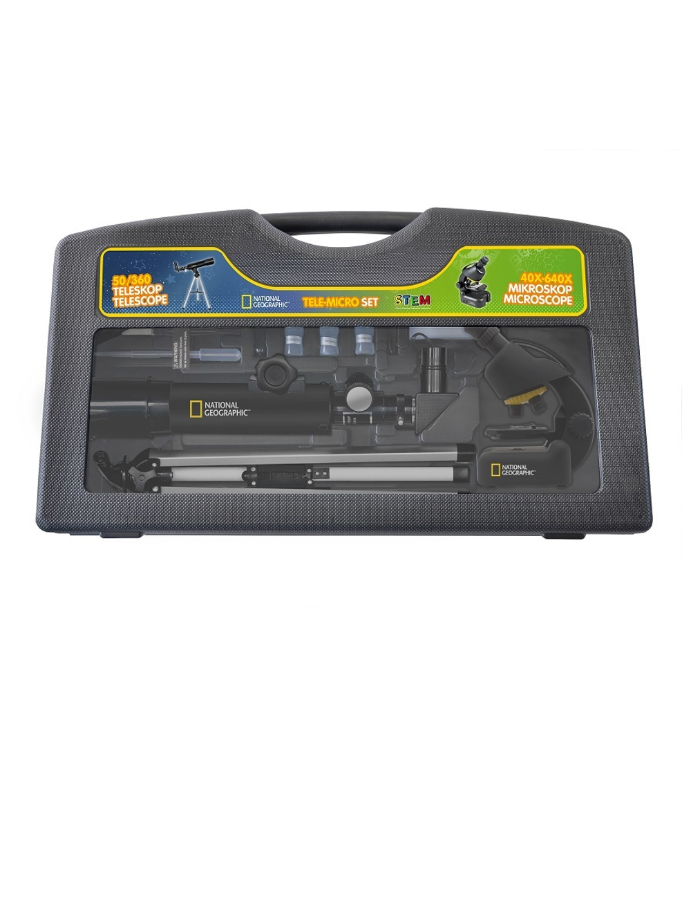 Комплект Компактный микроскоп + телескоп Bresser National Geographic  с держателем для смартфона