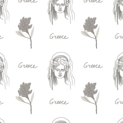 Бесшовный принт древней грецией