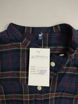 Рубашка Uniqlo в клетку на 3-4 года