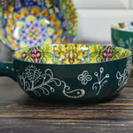 Кокотница с ручкой "Arabesque" 16см, керамика