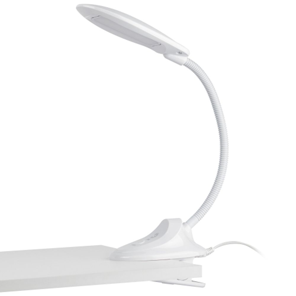 Настольный светильник ЭРА NLED-478-8W-W светодиодный на прищепке белый