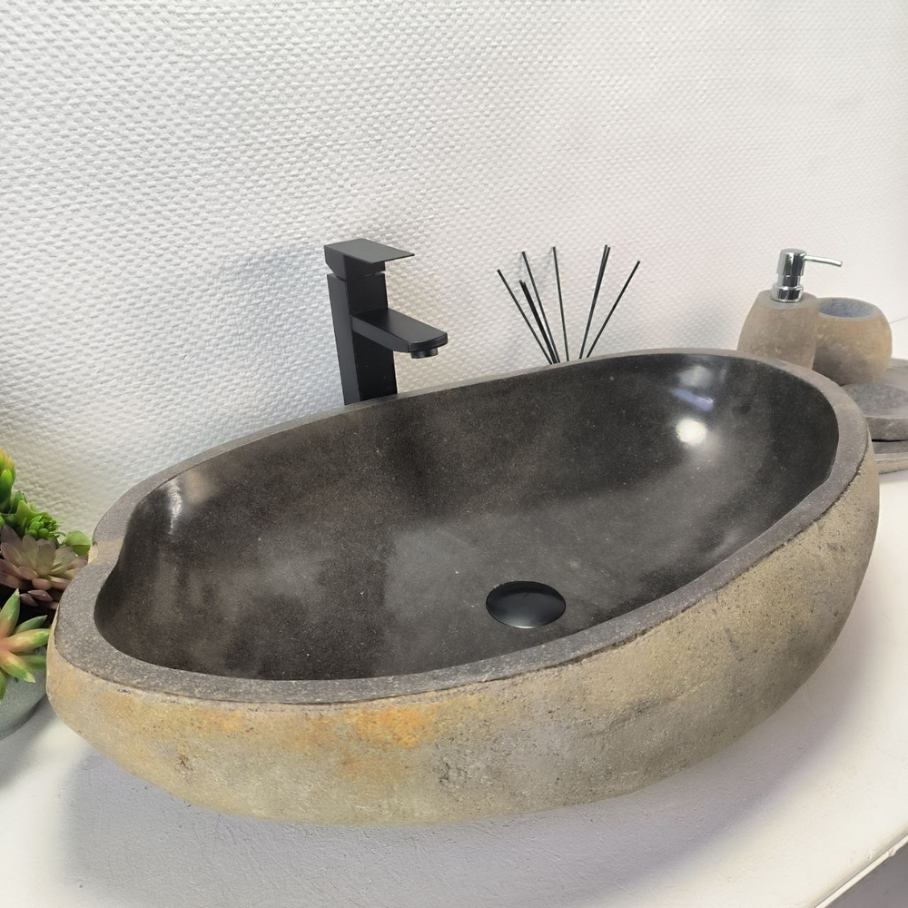 Раковина из речного камня RS-63501 (70*46*16) 0124