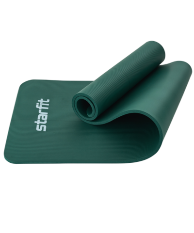 Коврик для йоги и фитнеса FM-301, NBR, 183x61x1,2 см, изумрудный
