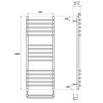 Полотенцесушитель водяной Point Омега PN90150S П15 500x1000, хром