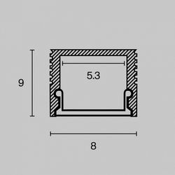 Короб накладной Maytoni  ALM-0809-S-2M