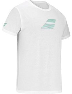 Мужская теннисная футболка Babolat Exercise Big Flag - белый