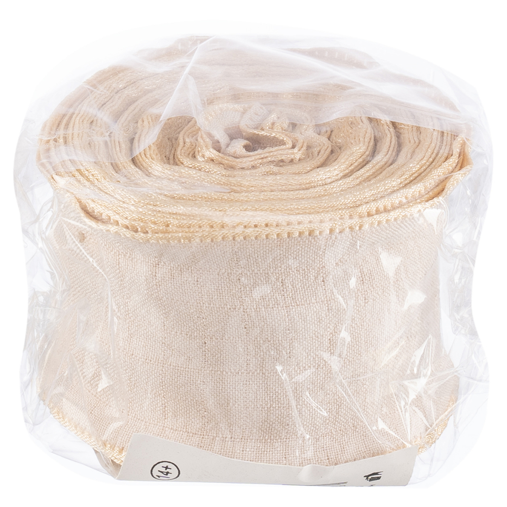 Лента тканевая (4 см*9,14 м) Нежная волна, Кремовый, 1 шт.