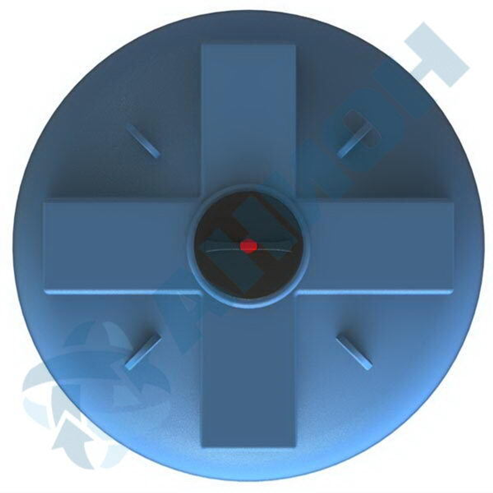 Емкость цилиндрическая вертикальная с дыхательным клапаном Анион 4500 л. вертикальная (2000x2000x1720см;синий) - арт.559396