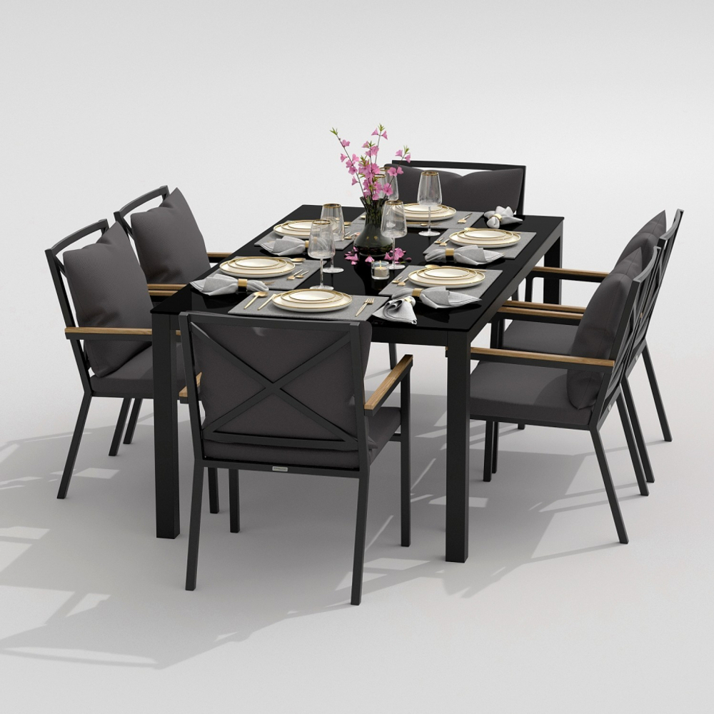 Стол обеденный Ideal Patio КАНА карбон 180x90