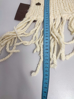 Шарф вязаный молочный, новый